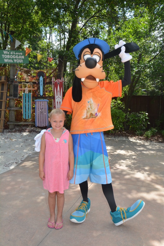 Delaney and Goofy hanging out 